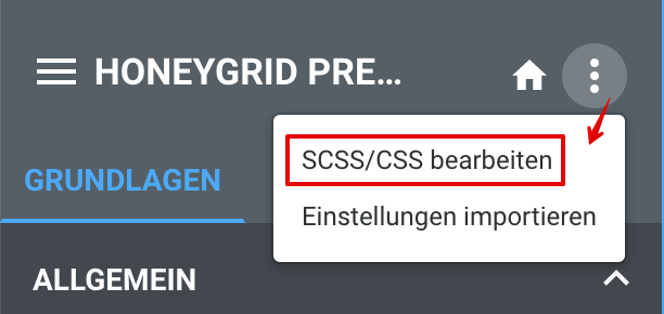 CSS bearbeiten